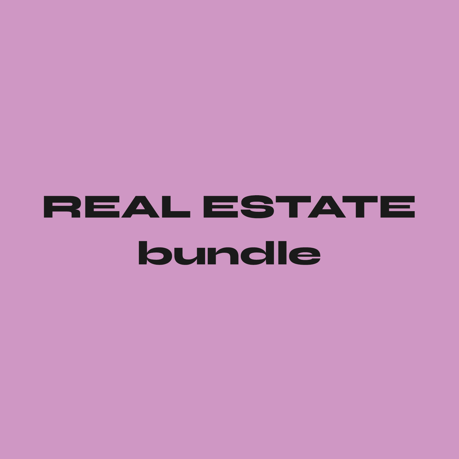 Image with text that reads "Real Estate" on pink background.